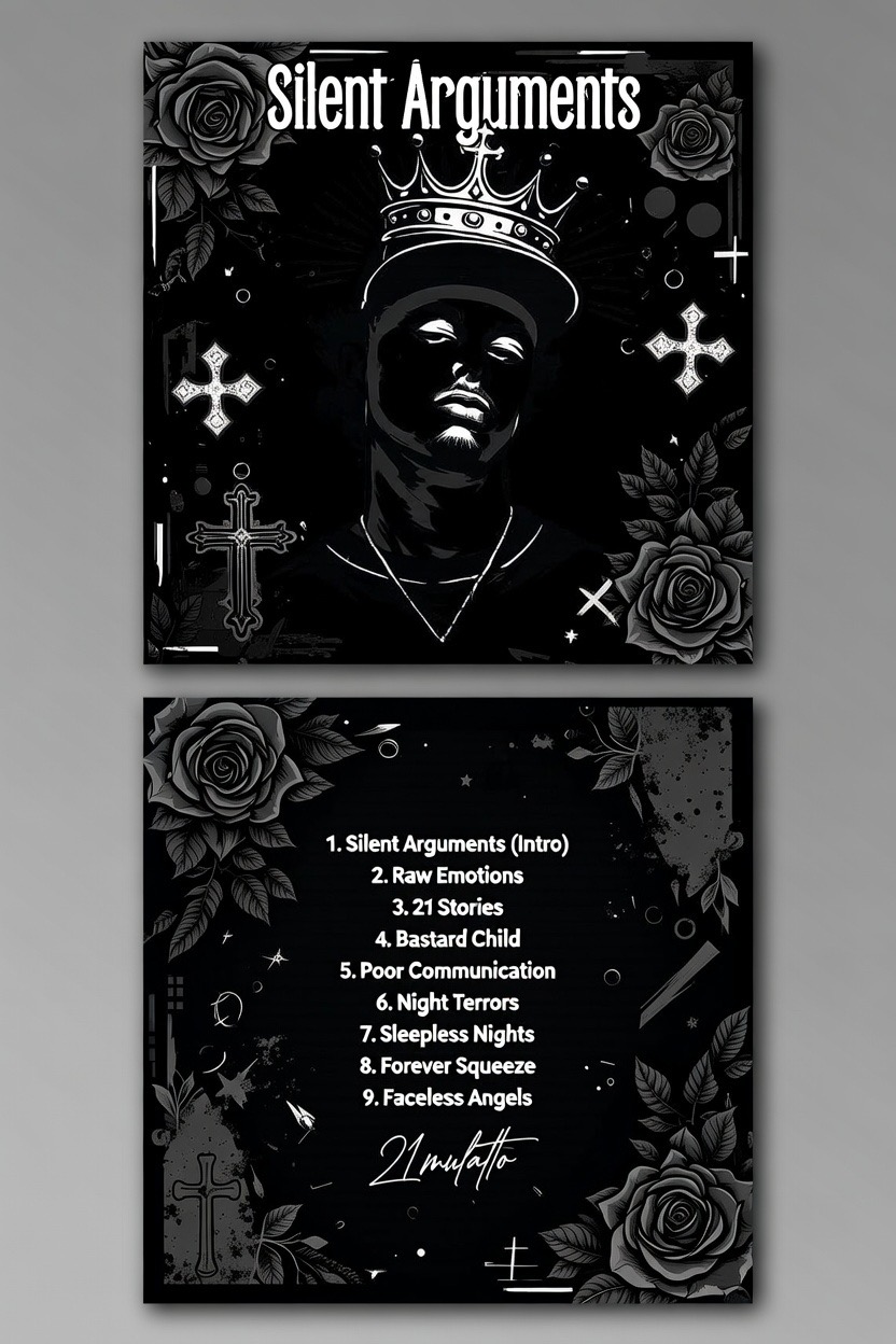 21Mulatto - Silent Arguments Album T-Shirt - Image 2